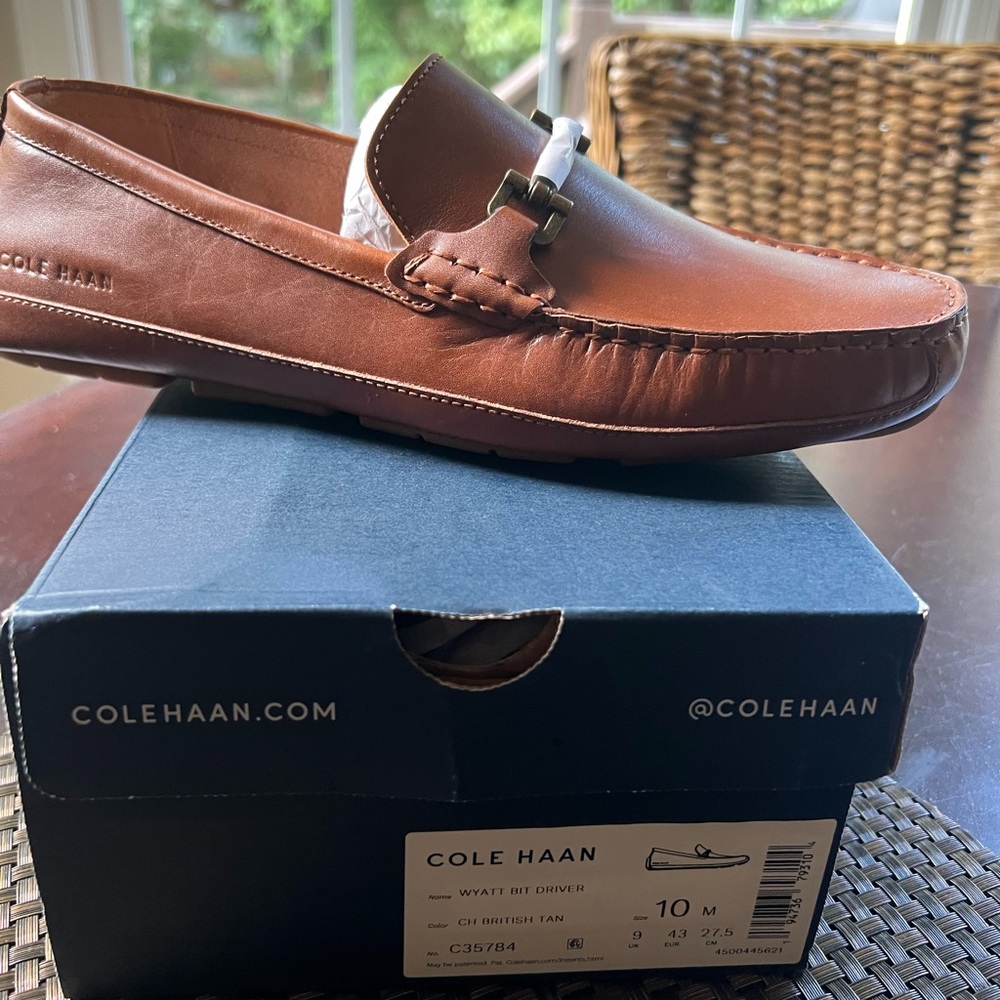 Cole Haan Loafers. Brand new. Never been worn. Size 10 men’s. Tan.